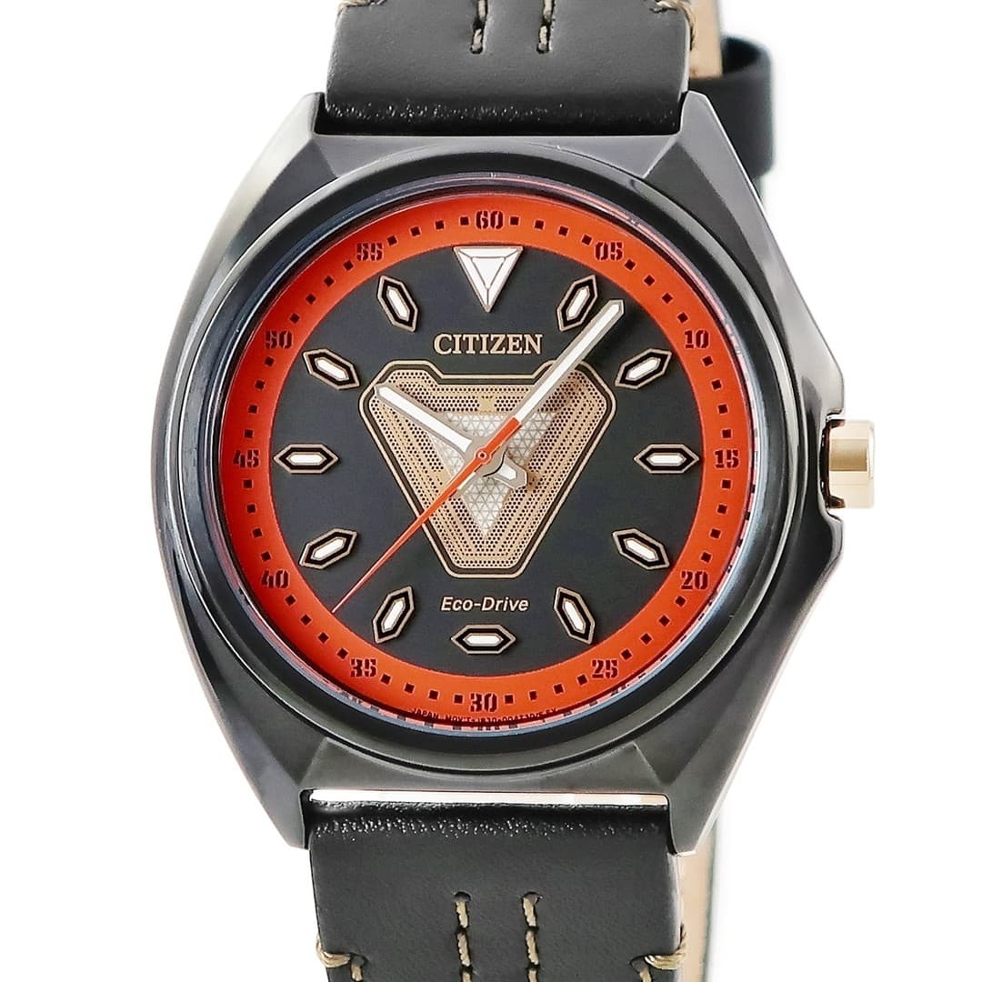 Citizen Eco-Drive Tony Stark 63 Watch Black Dial Used From Japan