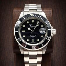 Squale 1545 Classic Y1545 Diver Automatic Watch Black Japan Working Full Set