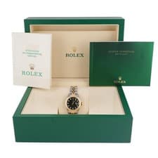 Rolex 69173 Lady-Datejust 26 mm Black Dial Jubilee Bracelet Box and Papers 1991