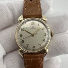 Omega 10k Gold Filled 30mm Case Manual Wind Vintage 1950’s Men’s Watch