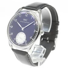 IWC SCHAFFHAUSEN PORTUGIESER IW545404 44mm SS Black Dial Hand-Wind #C277