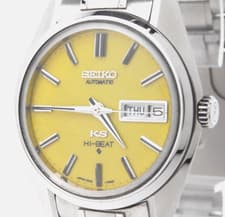 Rare [ Near Mint ] KING SEIKO 5626-7000 Automatic Men's Watch yellow dial Japan