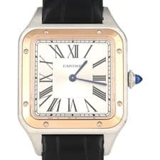 Authentic Cartier Santos Dumont LM PG Combination W2SA0037 SSxPG Quartz #230...