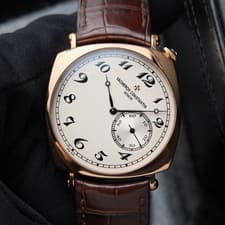 Vacheron Constantin Historiques American 1921 Rose Gold Leather Silver 40 Watch