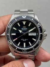Rare Orient Kamasu mako iii black Automatic RA-AA0001B19B Day Date Watch Diver