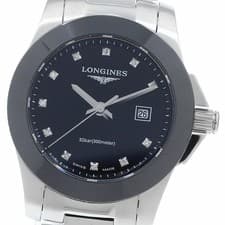 Longines Conquest Diamond Ladies Quartz Watch 11P, Used, A Grade From Japan