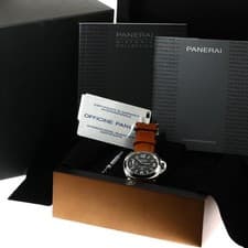 PANERAI LUMINOR MARINA PAM00005 44mm SS Black Dial Hand-Wind Small Seconds #C275