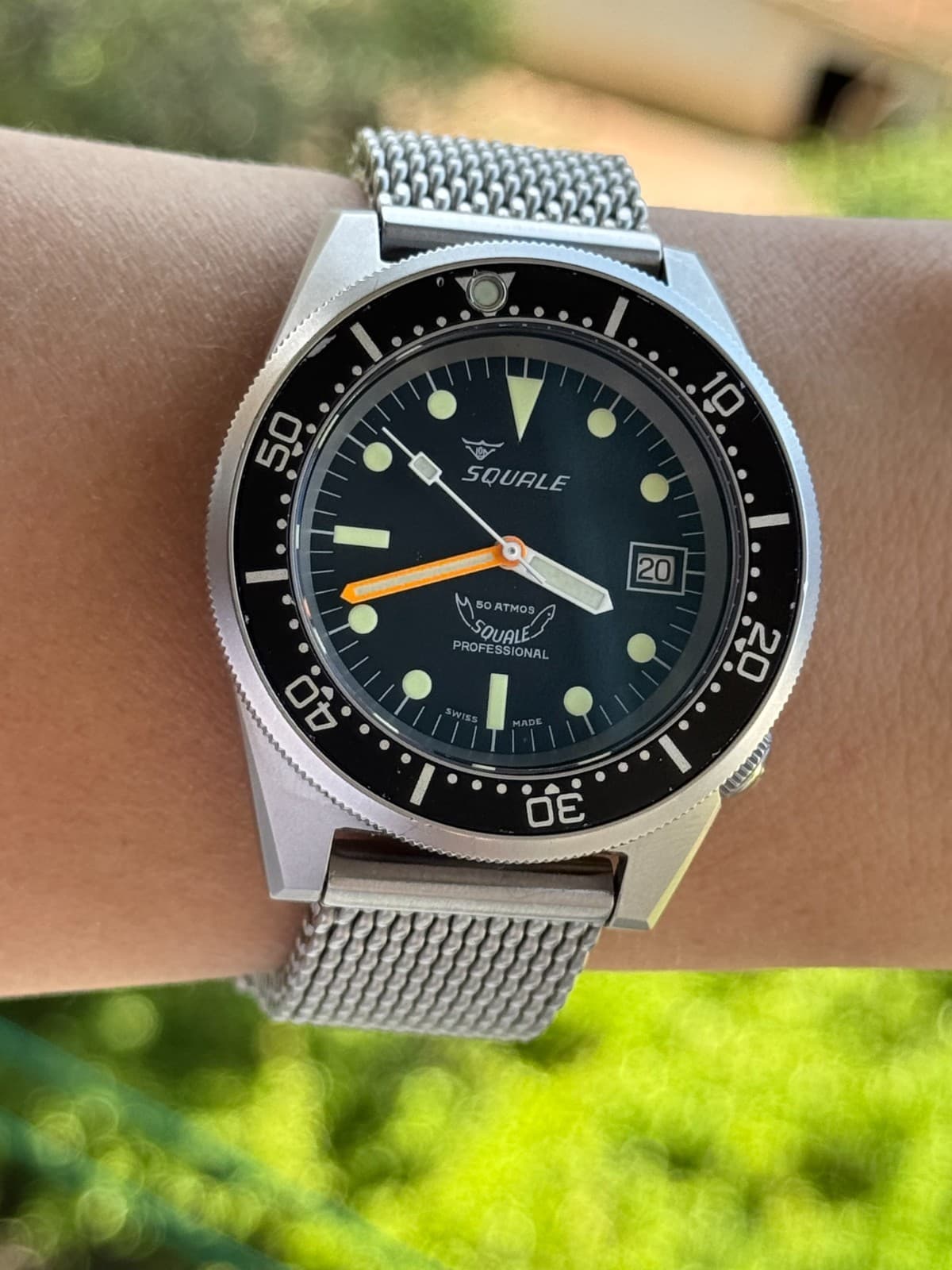 Squale 1521 Professional Classic Diver Watch Automatic Mens 42mm Swiss Made