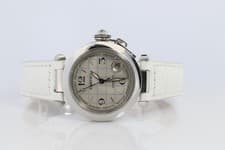 Vintage Cartier PASHA C Automatic 2324. Rare Silver Checkered Dial.
