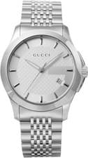 Gucci G-Timeless YA126401 Silver Dial 38mm Quartz Men's Dress Watch New