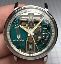 Vintage 1969 Bulova Accutron Spaceview "G" #2528 (A) Tuning Fork 214 Men's Watch
