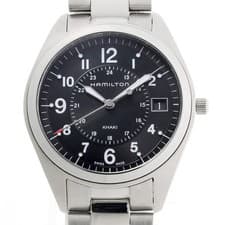 Hamilton Khaki Field Quartz Watch 40mm Stainless Steel Used Black