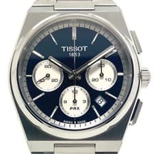 TISSOT PRX Automatic Chronograph T137427A Navy Blue Dial Men's Watch Swiss Made