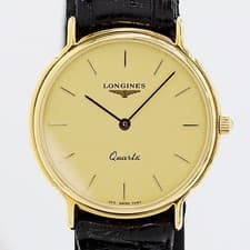 Longines Grand Classique 150.7097 QZ Gold Dial Men's Watch Quartz Working Rare