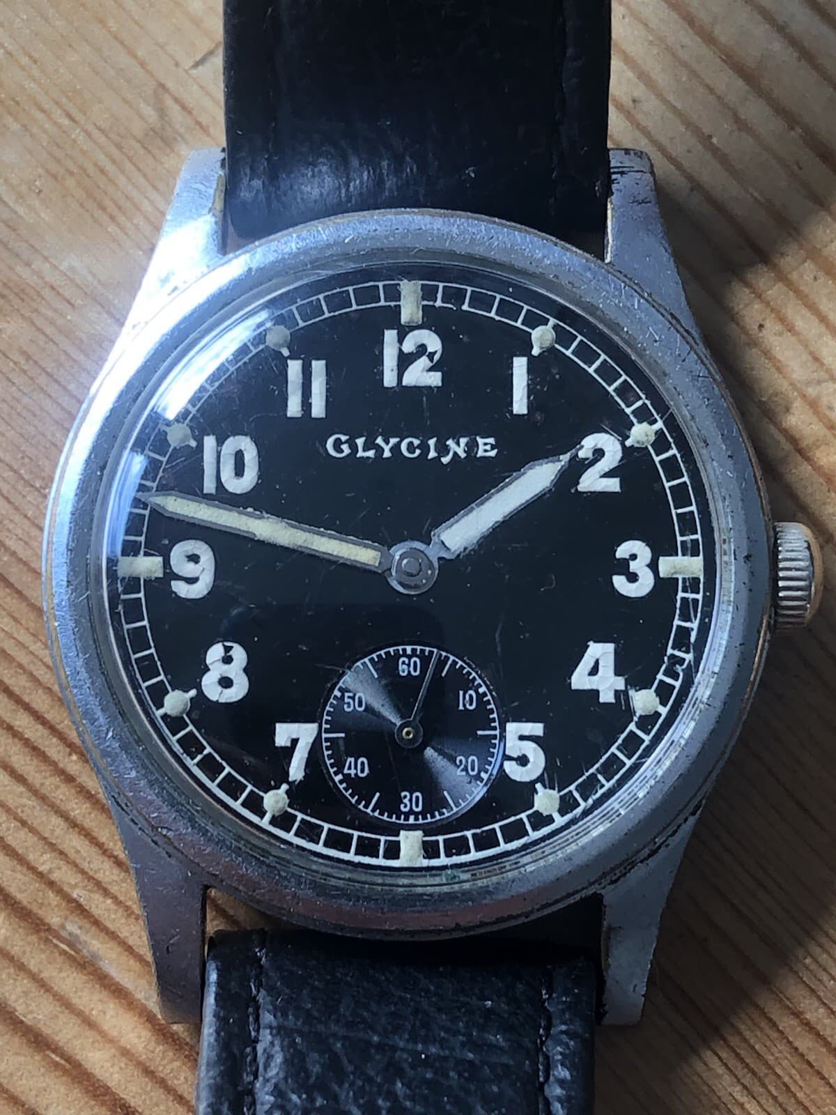Vintage Glycine Military Issued Watch D72396H