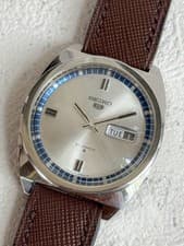 Rare Seiko 5 6119-8240 Gray Dial Automatic Day Date Watch Vintage 1960s Men
