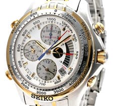 SEIKO Cruising Master 7K36-6A00 Combi Barometer Moon Phase Men's Watch Y780