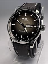 MIDO Multifort 42mm Steel Men's Automatic Day Date Watch Black Gray Dial w/ Box