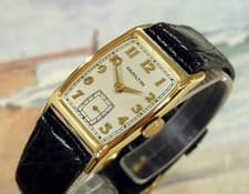 1946 Vintage 14K HAMILTON DONALD, Stunning SILVER Dial, Serviced