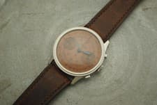 VINTAGE ULYSSE NARDIN STEP CASE ORIG DIAL VALJOUX 22 STEEL CHRONOGRAPH OVERSIZE