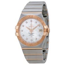 Omega Constellation Chronometer Automatic Silver Dial 18kt Gold and Stainless