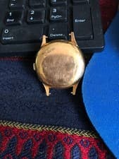 Vintage ORATOR 17 Rubis Swiss Chronograph Watch 18K Gold  AS-IS For Parts