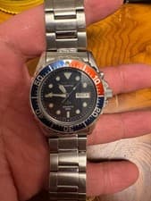 SEIKO 5M43 0A40 Kinetic Diver 200m Pepsi Bezel Used Japan