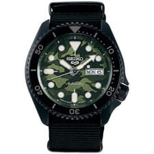 Seiko 5 Sports SBSA173 Street Style Camouflage Green Dial Automatic Men's Watch