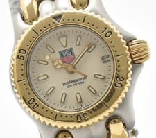 【NEAR MINT】TAG Heuer SEL S95.708 Vintage Quartz Watch Gold Silver Cream Dial