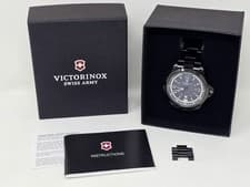 Victorinox Swiss Army Night Vision Stainless Steel Watch Dark Grey Dial PVD Band