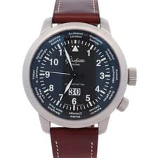 Glashutte Original Senator Navigator Worldview 44mm Black Dial Watch Ref#