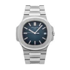 Patek Philippe Nautilus Date 40mm Steel Auto Blue Watch Bracelet 5711/1A-010