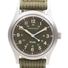 New crystal Hamilton Khaki 9415A Military Field Watch Green Dial Hand-Wind Watch