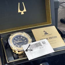 Bulova Precisionist Women's Quartz Latin Grammys Gold-Tone 38mm Watch 97P124 NWT