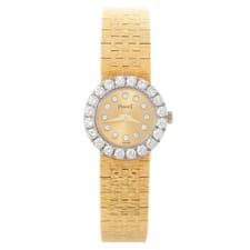 Piaget Lds. Yellow Gold Large Factory Diamond Bezel & Diamond Dial Ref 8266 A 6
