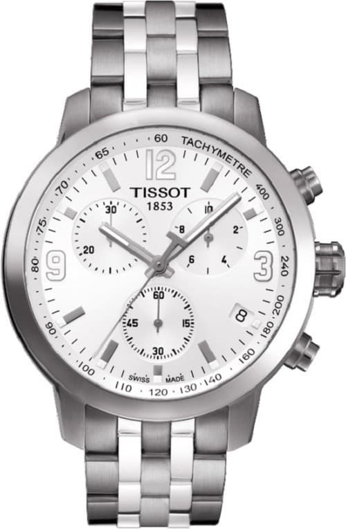 TISSOT MENS PRC 200 WATCH T055.417.11.017.00 WHITE DIAL  - WARRANTY -RRP 595.00