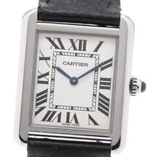 CARTIER Tank solo SM WSTA0030 Silver Dial Quartz Ladies Watch_934106