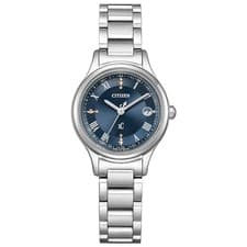 Citizen Cross Sea Eco-Drive Waterproof Navy Hikari ES9490-61L Women Silver