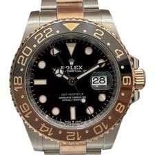 ROLEX GMT-Master2 126711CHNR Black Stainless Steel/Pink Gold Mens Watch #OK110