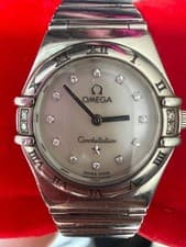 Omega Constellation Ladies Watch Diamond Dial 24mm Vintage 2007 Full Set