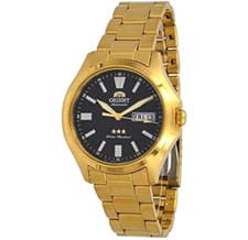 Orient Three Stars Automatic Black dial Stainless Steel Gents Watch