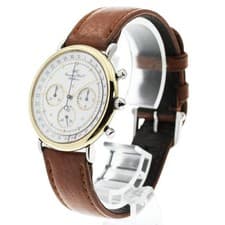 IWC SCHAFFHAUSEN PORTOFINO IW373103 35mm SS/YG White Dial Chronograph Date #C523