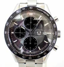 TAG Heuer Carrera Chronograph CV201K.BA0794 Skeleton Back Men s SS Watch Excelle