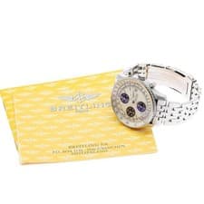 BREITLING NAVITIMER FIGHTERS A13330 42mm SS Silver/Black Automatic #C158