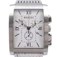 GUCCI 8600M Chrono G-Metro Chronograph Quartz White Dial Men's Watch