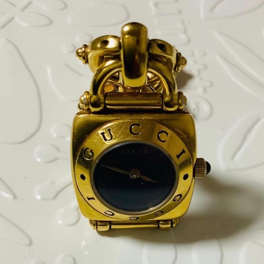 Gucci Vintage 6400L Quartz Watch Gold Small Face Used Rare
