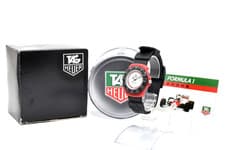 【Exc+5/Box】 TAG Heuer Formula 1 385.513 Red White Quartz Vintage Men's Watch 35m