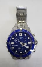 NICE Men's Tissot Watch 1853 SEASTAR T066.417 Blue Dial Glow in the Dark Hands