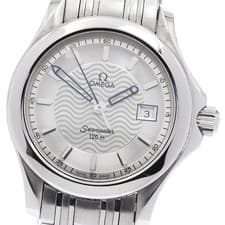 OMEGA 2571.31 Seamaster 120 Date Quartz Ladies Watch From Japan G0419