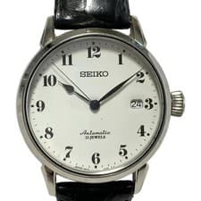 SEIKO Presage Date 6R15 02Z0 Men s Wristwatch Back Skeleton White